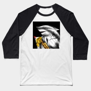 the savage shark in gold armor ecopop art Baseball T-Shirt